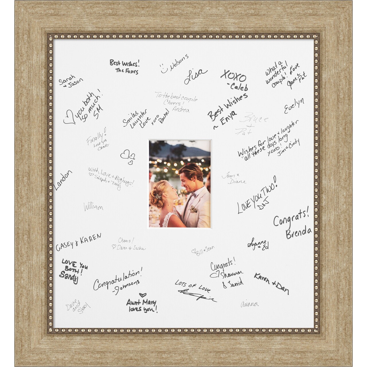 Astor Signature Mat Picture Frame, Photo Frame Wedding Guest Book Alternative, Autograph Picture Mat for Signature Board, Wedding Celebrations Graduations Support Encouragement or Retirement